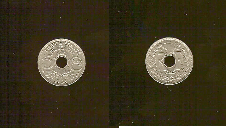 5 centimes Lindauer, petit module 1938 Paris SPL